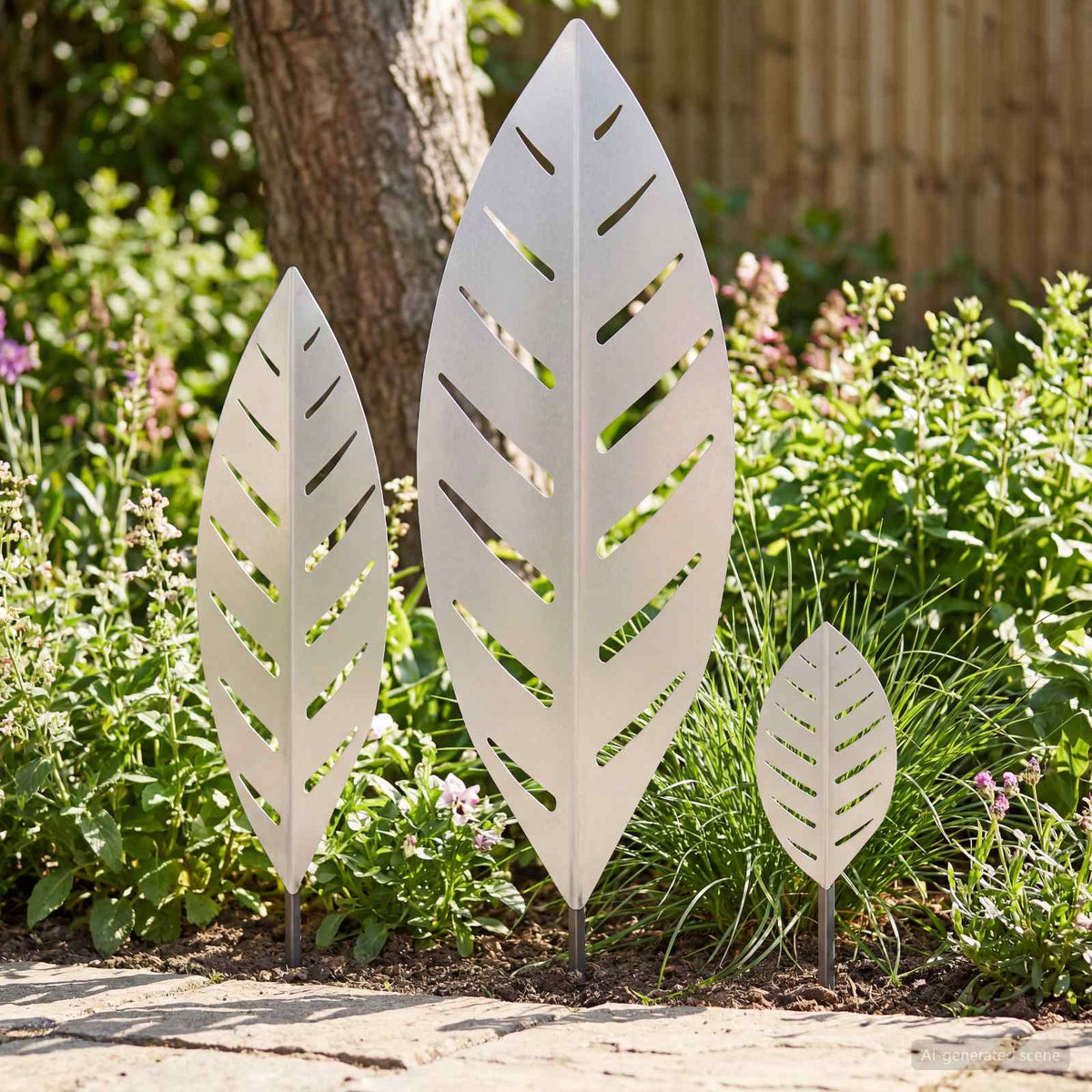 Garden Stake 3 pcs 116.5 x 35 x 3 cm Steel Galvanised steel