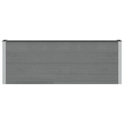 Garden Raised Bed WPC and Aluminium Grey Depth 30 cm 200 cm 72 cm