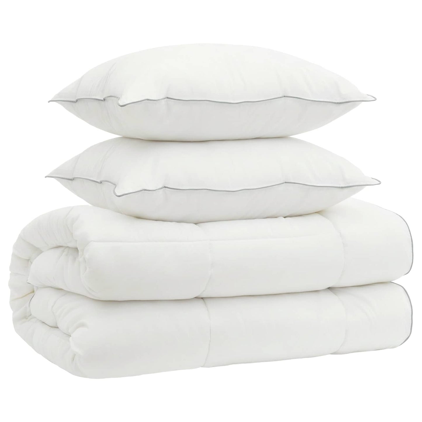 vidaXL Duvet and Pillow Set 3 pcs 220x240 cm 4 Seasons 140+220 GSM 2