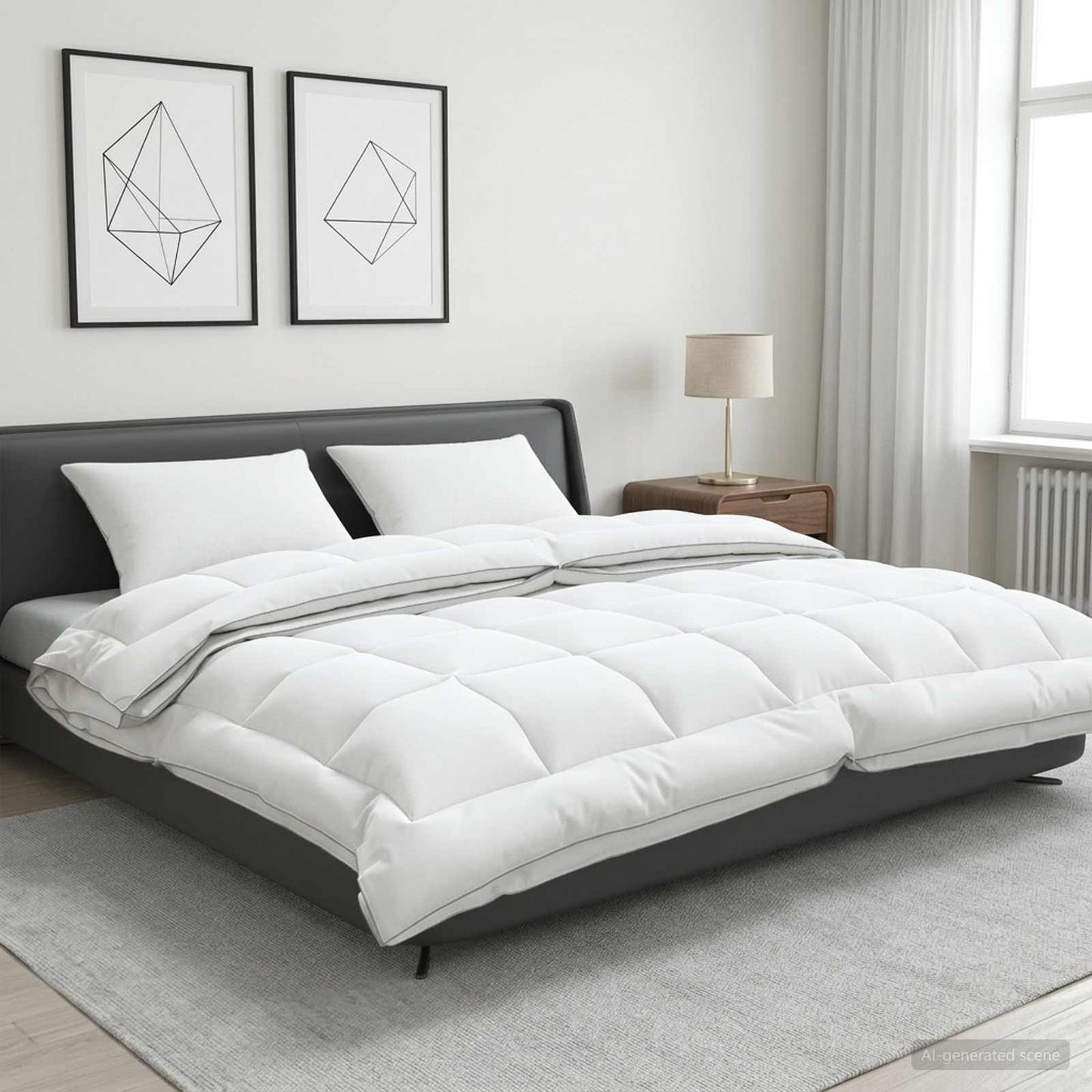 vidaXL Duvet and Pillow Set 3 pcs 220x260 cm 4 Seasons 140+220 GSM 1