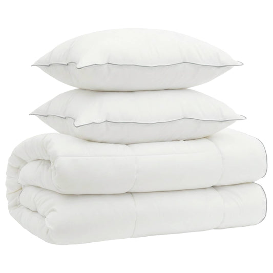 vidaXL Duvet and Pillow Set 3 pcs 240x260 cm 4 Seasons 140+220 GSM 2