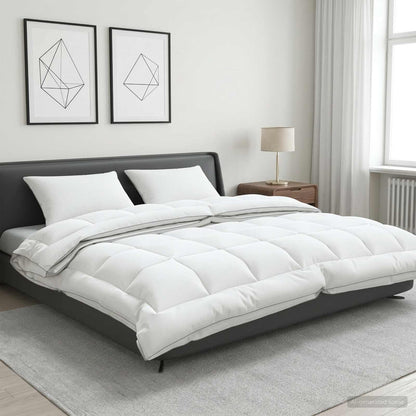 vidaXL Duvet and Pillow Set 3 pcs 240x260 cm 4 Seasons 140+220 GSM 1