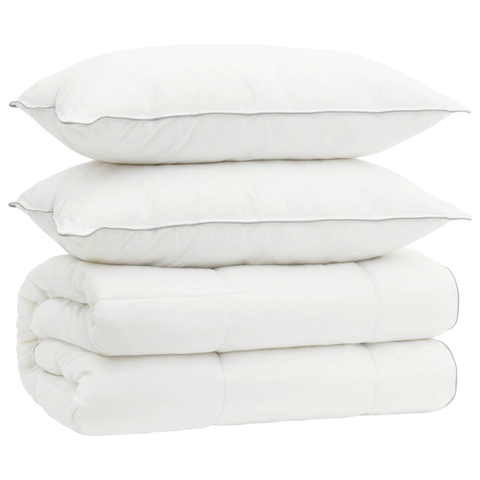 vidaXL Duvet and Pillow Set 3 pcs 240x260 cm 4 Seasons 140+220 GSM 2