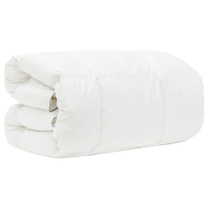 vidaXL Duvet FULDA 150 x 200 cm 4 Seasons 210 GSM 90% Goose Down White 4