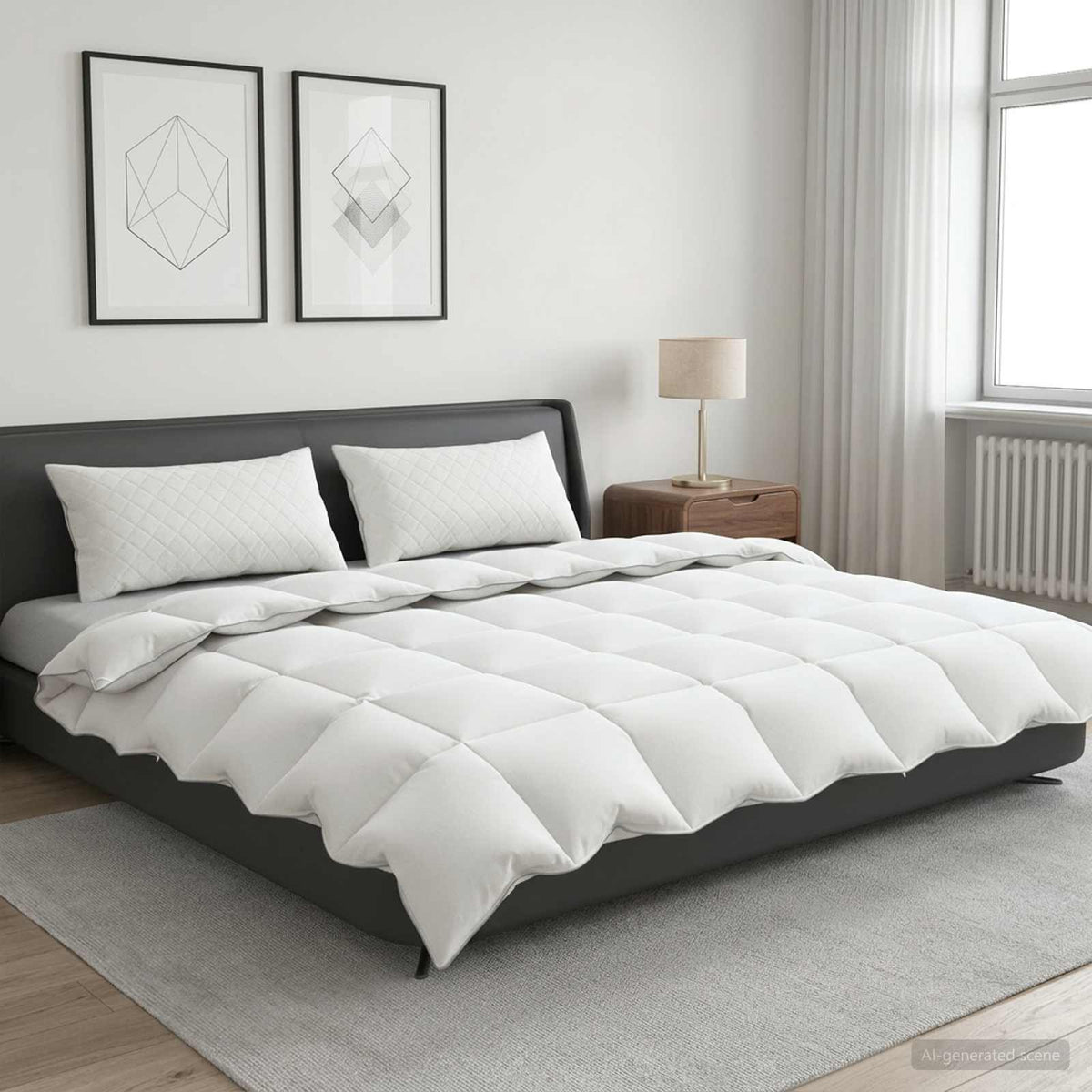 vidaXL Duvet FULDA 200 x 200 cm 4 Seasons 210 GSM 90% Goose Down White 1