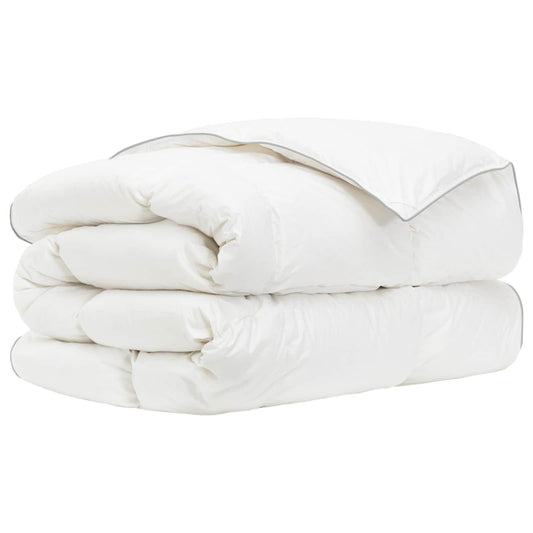 vidaXL Duvet FULDA 140 x 220 cm 4 Seasons 210 GSM 90% Goose Down White 2