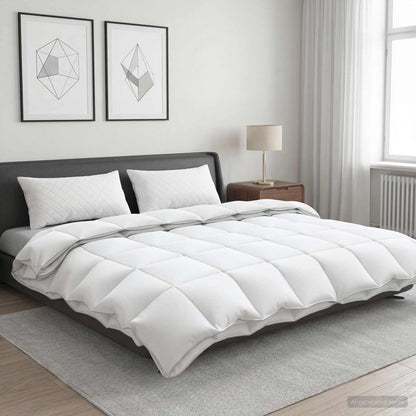 vidaXL Duvet FULDA 4 Seasons 310 GSM 90% Goose Down White