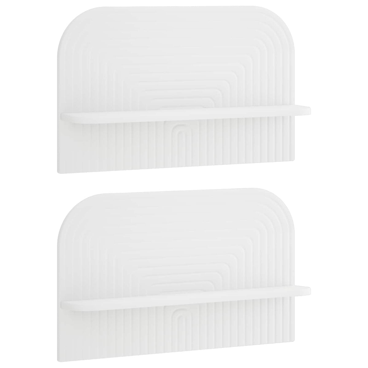 Wall Shelf 2 pcs 60 x 13.5 x 37.5 cm Engineered Wood White