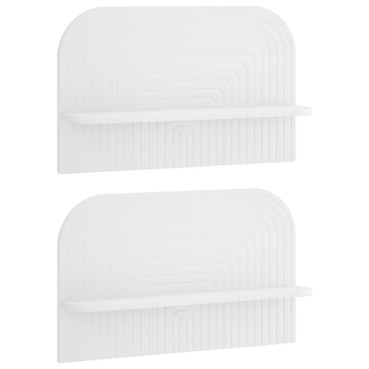 Wall Shelf 2 pcs 60 x 13.5 x 37.5 cm Engineered Wood White