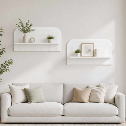 Wall Shelf 2 pcs 80.5 x 13.5 x 37.5 cm White