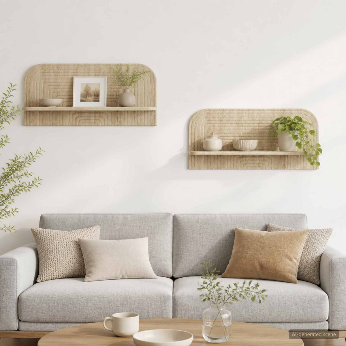 Wall Shelf 2 pcs 80.5 x 13.5 x 37.5 cm Sonoma oak