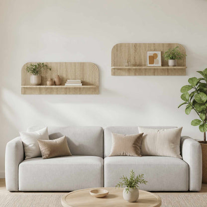 Wall Shelf 2 pcs 102 x 13.5 x 37.5 cm Sonoma oak