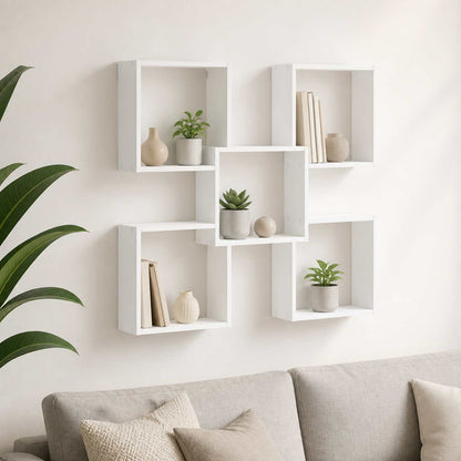Wall Shelf 99.5 x 17 x 91 cm Engineered Wood White