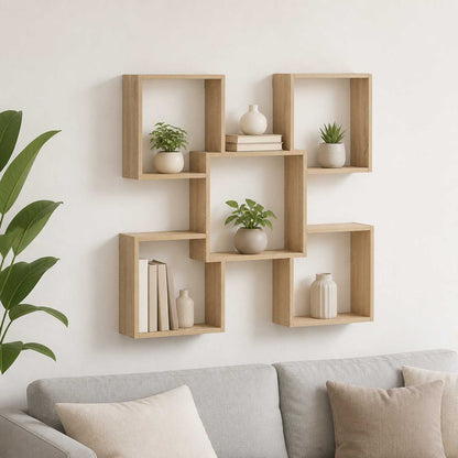 Wall Shelf 99.5 x 17 x 91 cm Engineered Wood Sonoma oak