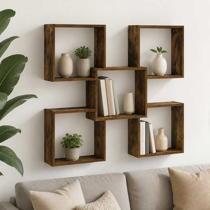 Wall Shelf 99.5 x 17 x 91 cm Engineered Wood Smoked oak
