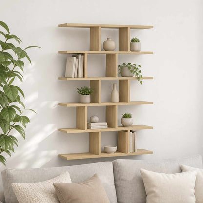 Wall Shelf 70 x 17 x 101 cm Engineered Wood Sonoma oak