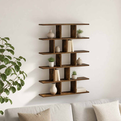 Wall Shelf 70 x 17 x 101 cm Engineered Wood Smoked oak