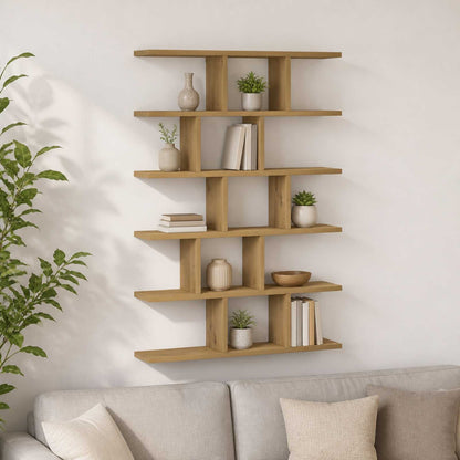 Wall Shelf 70 x 17 x 101 cm Engineered Wood Artisan oak