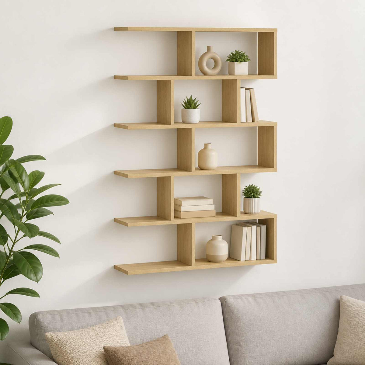 Wall Shelf 70 x 17 x 101 cm Engineered Wood Sonoma oak
