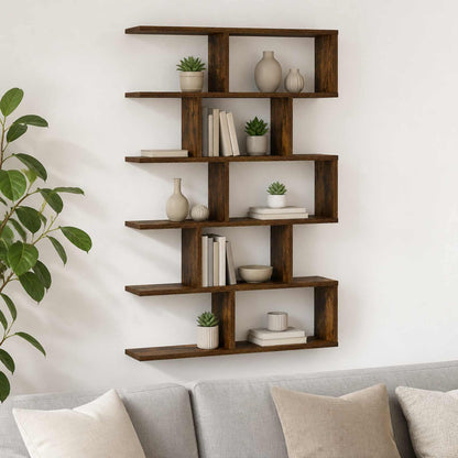Wall Shelf 70 x 17 x 101 cm Engineered Wood Smoked oak