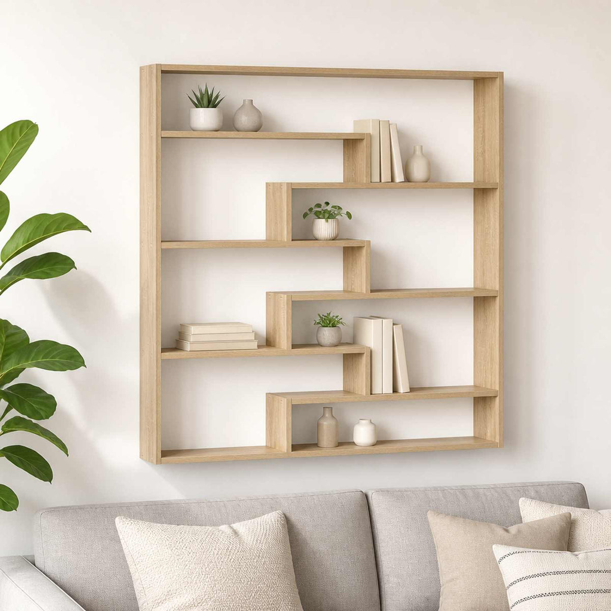 Wall Shelf 103 x 17 x 102 cm Engineered Wood Sonoma oak