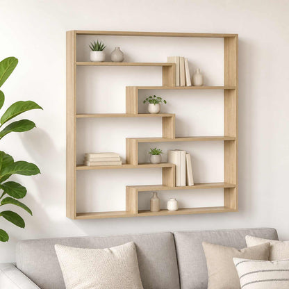 Wall Shelf 103 x 17 x 102 cm Engineered Wood Sonoma oak