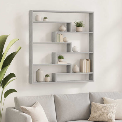 Wall Shelf 103 x 17 x 102 cm Engineered Wood Concrete grey