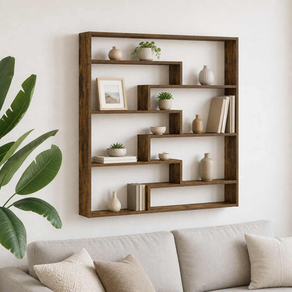 Wall Shelf 103 x 17 x 102 cm Engineered Wood Smoked oak