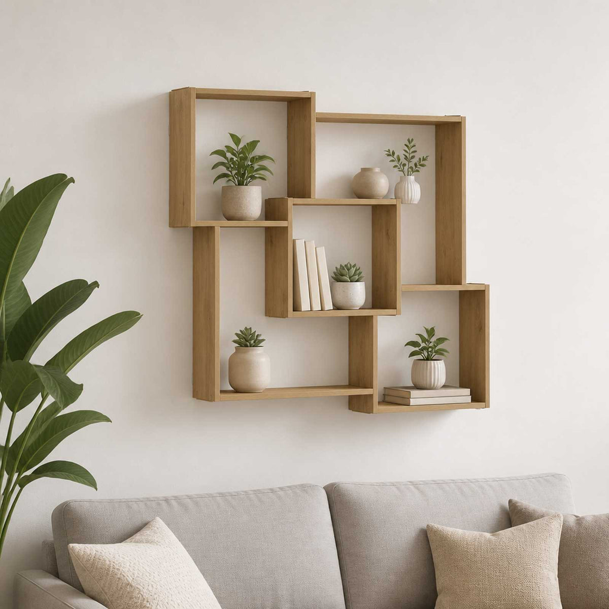 Wall Shelf 98 x 17 x 91 cm Engineered Wood Artisan oak