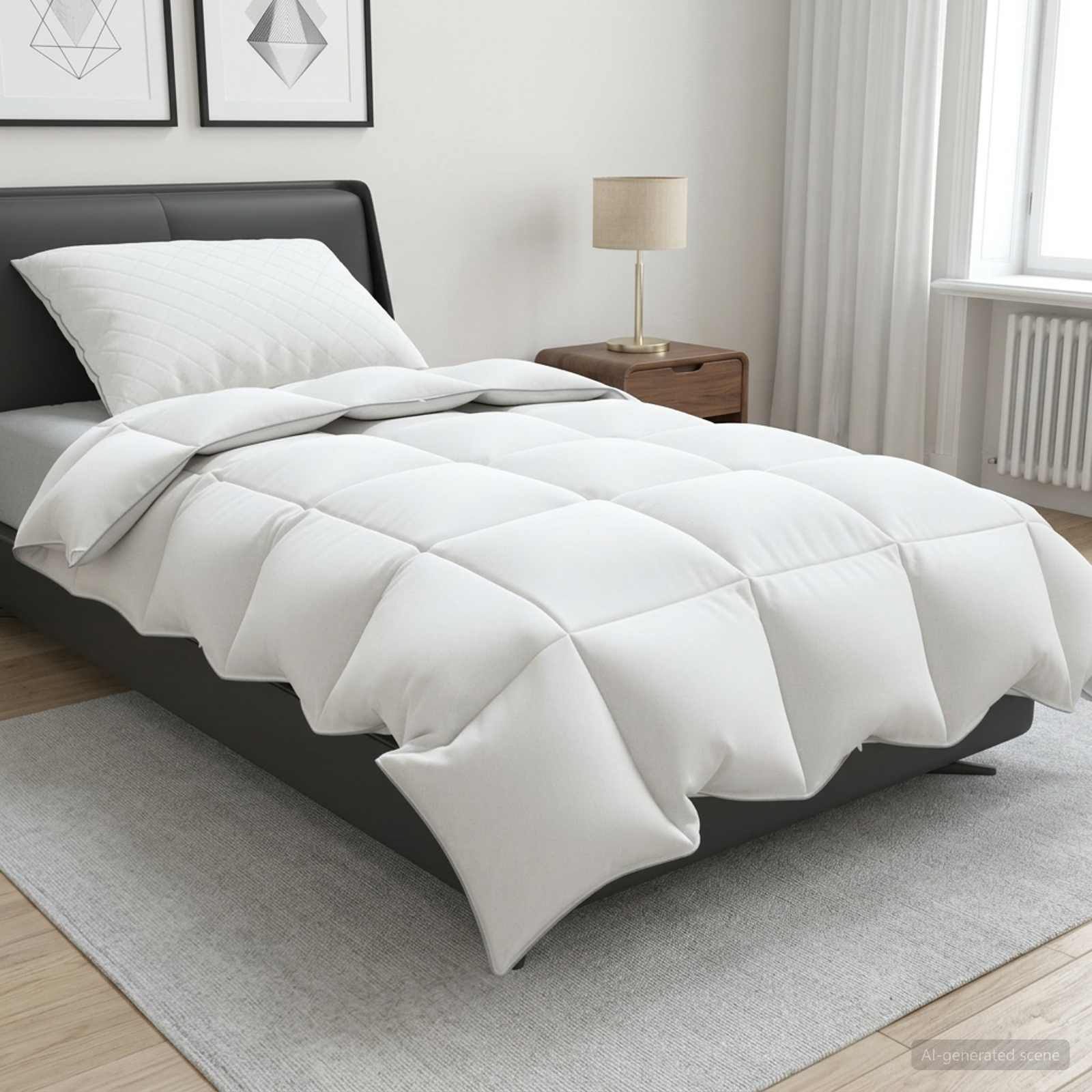 vidaXL 90% Goose Down Duvet Set FULDA 2 pcs 137 x 200 cm All Seasons 1
