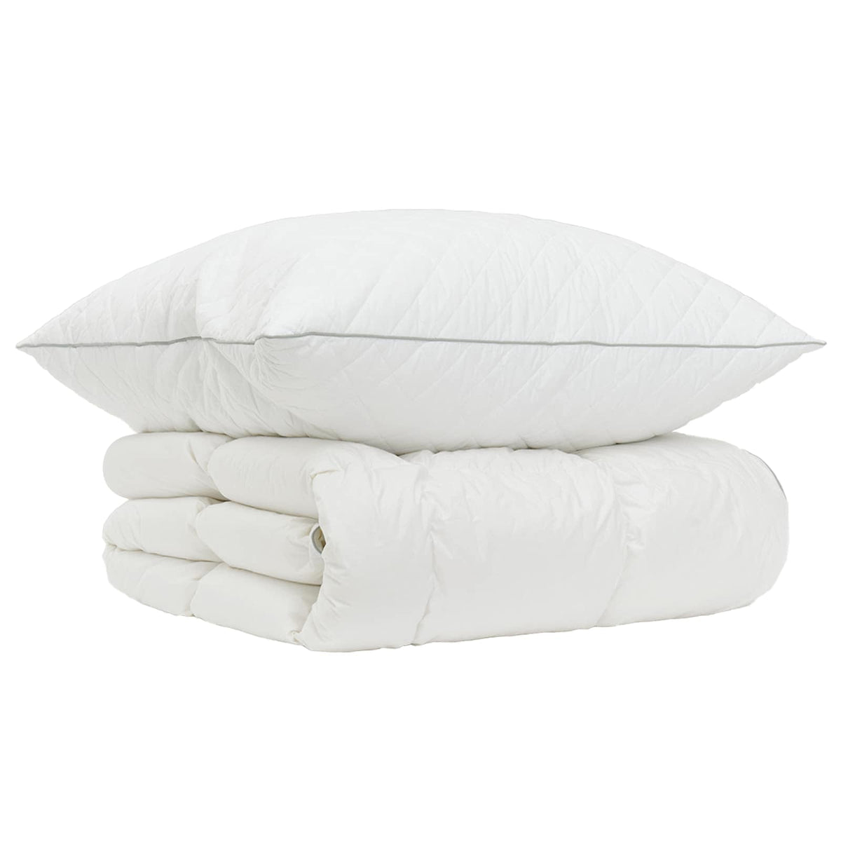 vidaXL 90% Goose Down Duvet Set FULDA 2 pcs 137 x 200 cm Winter White 2