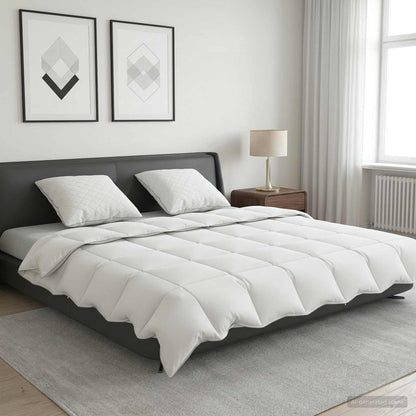 vidaXL 90% Goose Down Duvet Set FULDA 3 pcs 200 x 220 cm Summer White 1