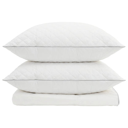 vidaXL 90% Goose Down Duvet Set FULDA 3 pcs 220 x 240 cm Summer White 6