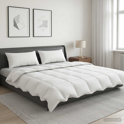 vidaXL 90% Goose Down Duvet Set FULDA 3 pcs 220 x 260 cm Summer White 1