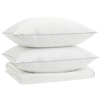 vidaXL 90% Goose Down Duvet Set FULDA 3 pcs 220 x 260 cm Summer White 2