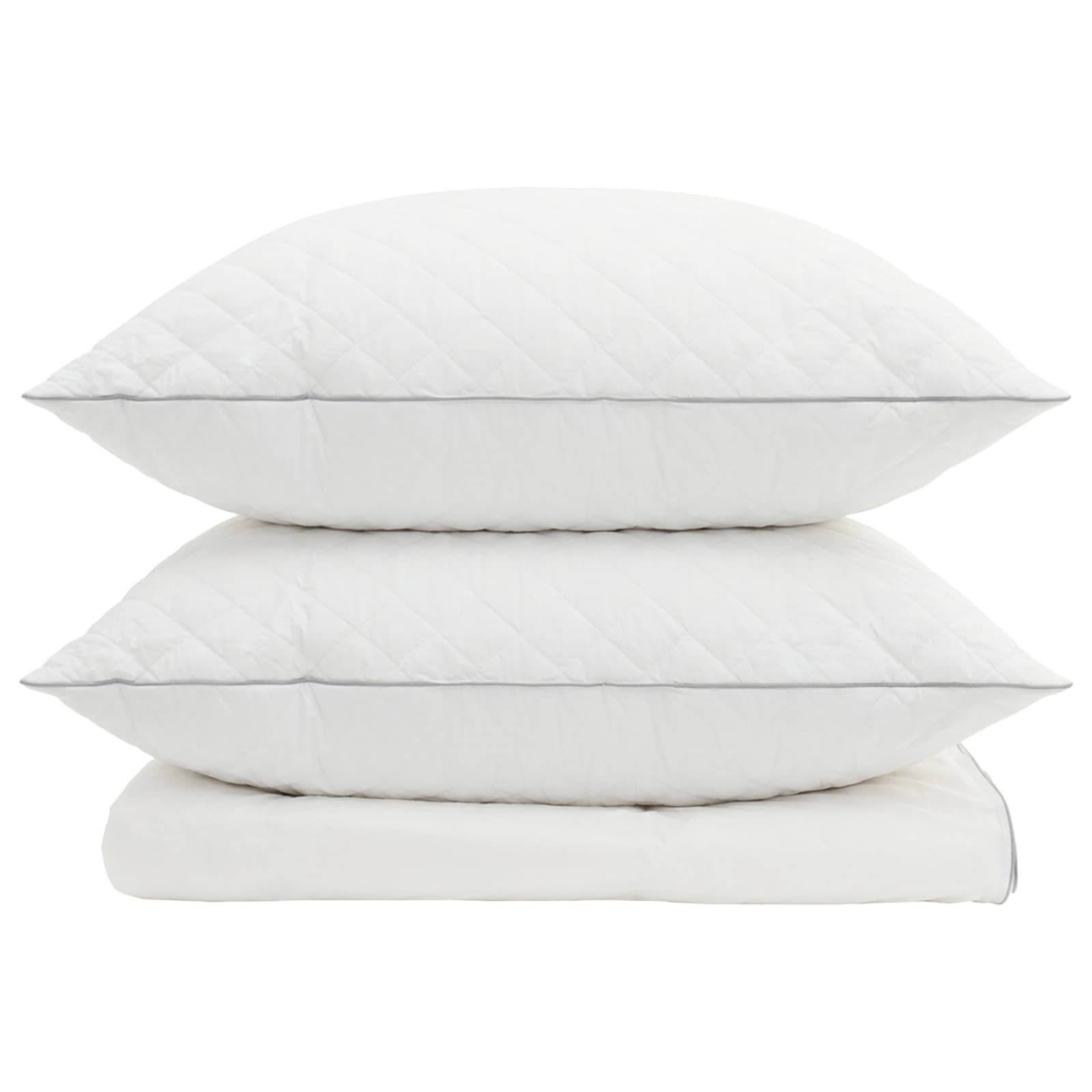 vidaXL 90% Goose Down Duvet Set FULDA 3 pcs 240 x 260 cm Summer White 6