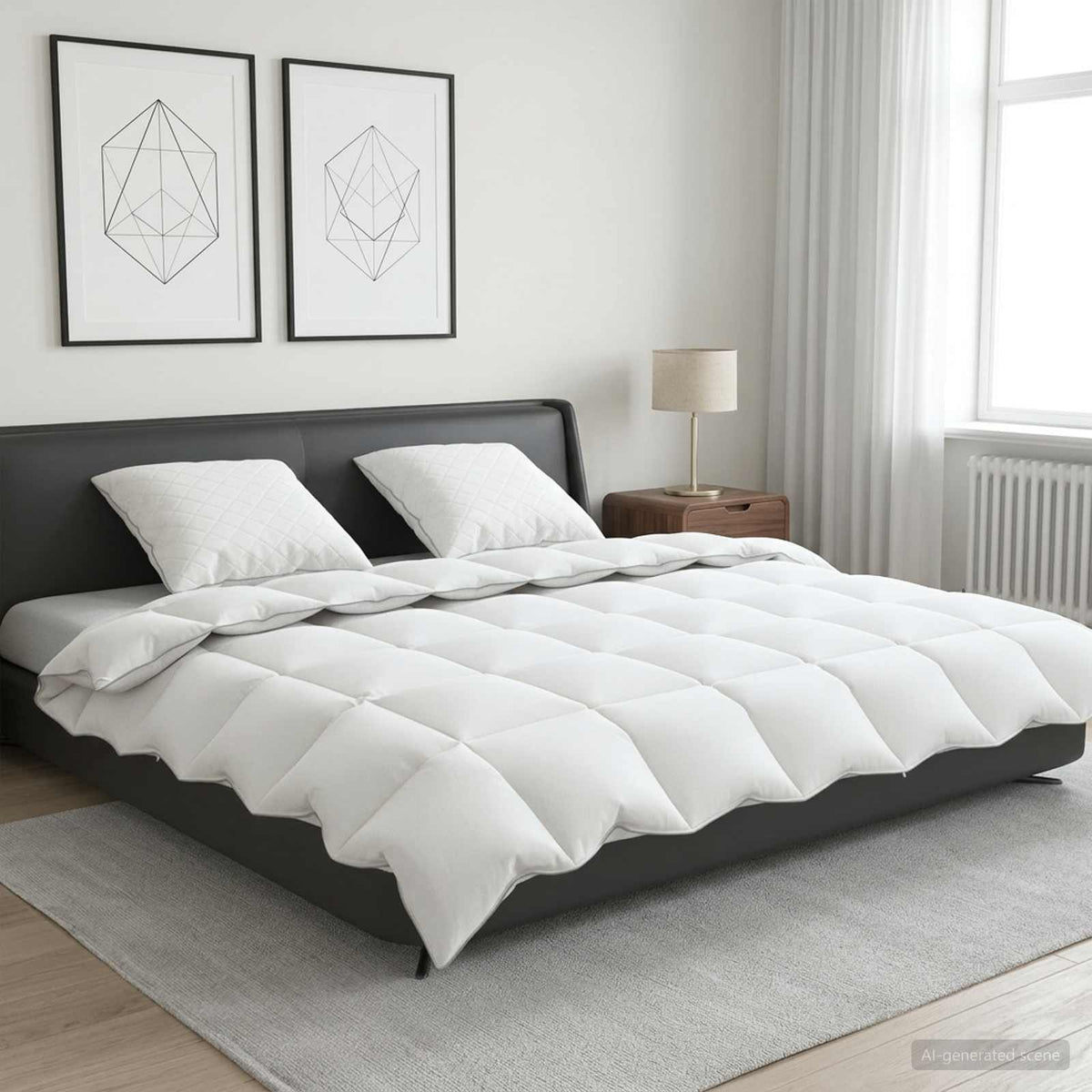 vidaXL 90% Goose Down Duvet Set FULDA 3 pcs 200 x 200 cm All Seasons 1