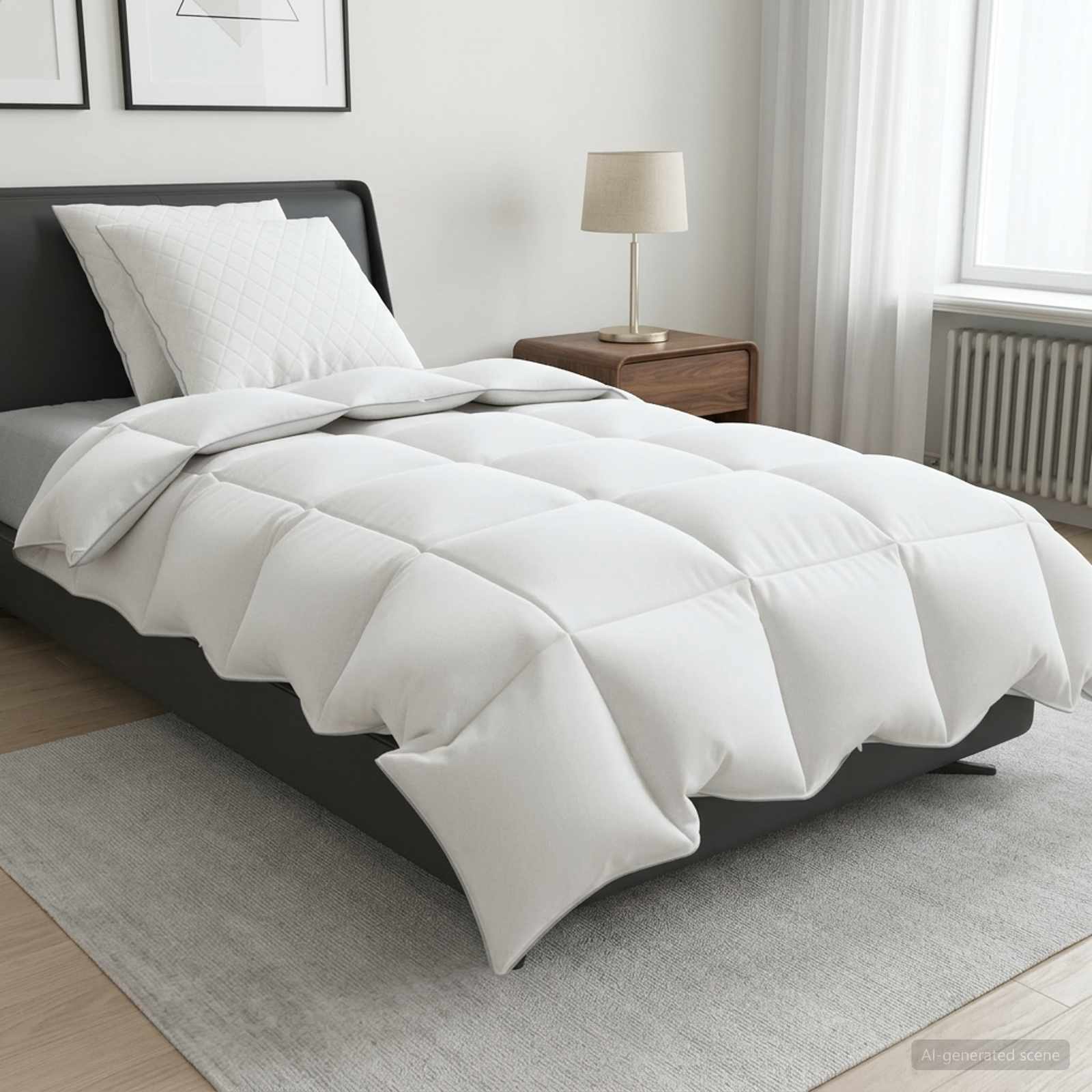 vidaXL 90% Goose Down Duvet Set FULDA 3 pcs 135 x 220 cm All Seasons 1