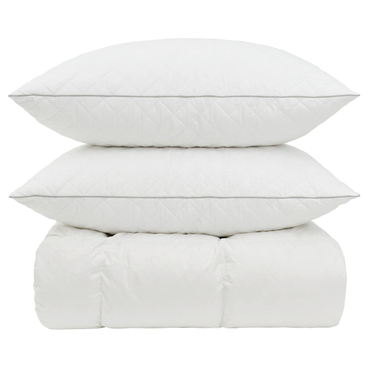 vidaXL 90% Goose Down Duvet Set FULDA 3 pcs 135 x 220 cm Winter White 6