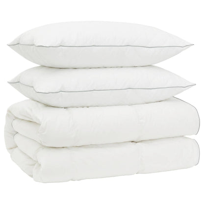 vidaXL 90% Goose Down Duvet Set FULDA 3 pcs 135 x 220 cm All Seasons 2