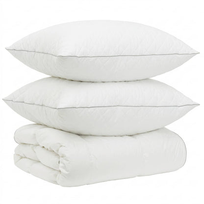 vidaXL 90% Goose Down Duvet Set FULDA 3 pcs 135 x 220 cm All Seasons 2