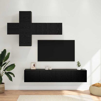 vidaXL 7 Piece TV Cabinet Set Engineered Wood Width 80 cm