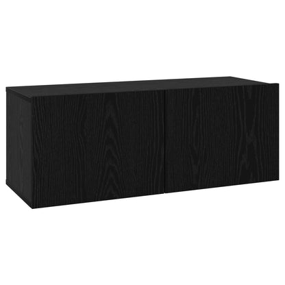 vidaXL TV Cabinet Set 8 pcs Black Oak Engineered Wood 5