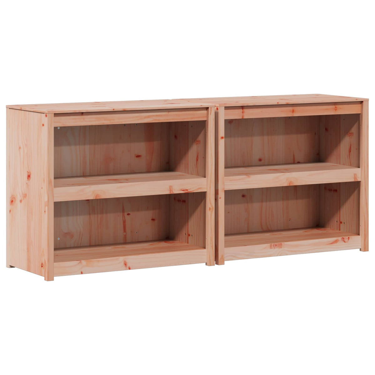 vidaXL Outdoor Kitchen Cabinet MEPPEL 2 pcs Natural Douglas 2