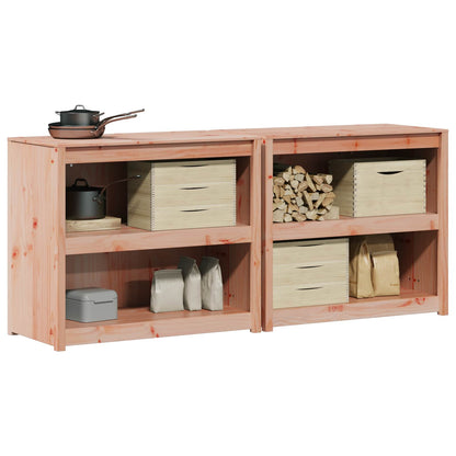 vidaXL Outdoor Kitchen Cabinet MEPPEL 2 pcs Natural Douglas 3