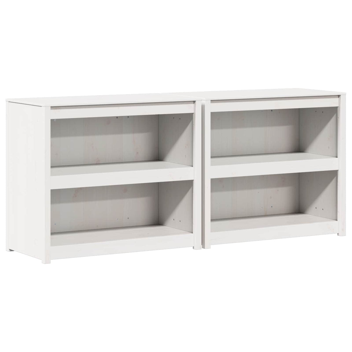 vidaXL Outdoor Kitchen Cabinet MEPPEL 2 pcs White Solid Pine Wood 2