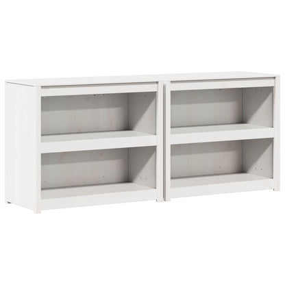 vidaXL Outdoor Kitchen Cabinet MEPPEL 2 pcs White Solid Pine Wood 2