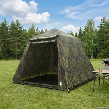 Fishing Tent 4-Person Quick Release Light camouflage