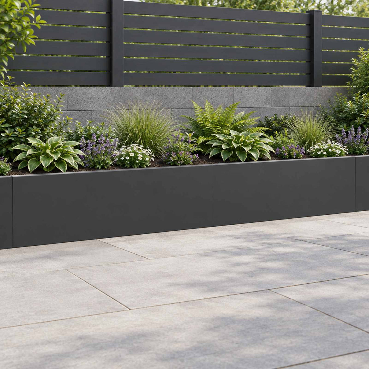 Retaining Wall 100 x 12 x 40 cm Steel 2 pcs Black
