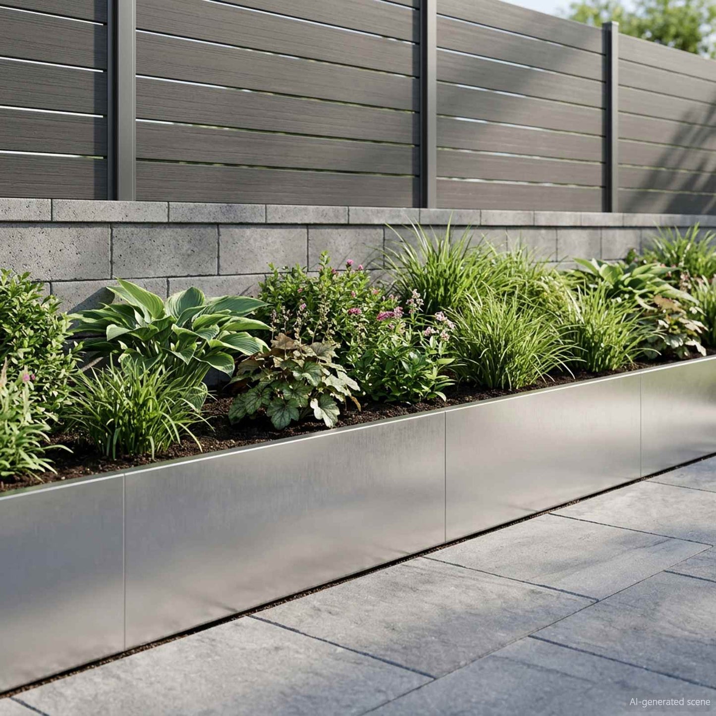 vidaXL Retaining Wall 2 pcs 100 x 12 x 40 cm Stainless Steel Silver 1